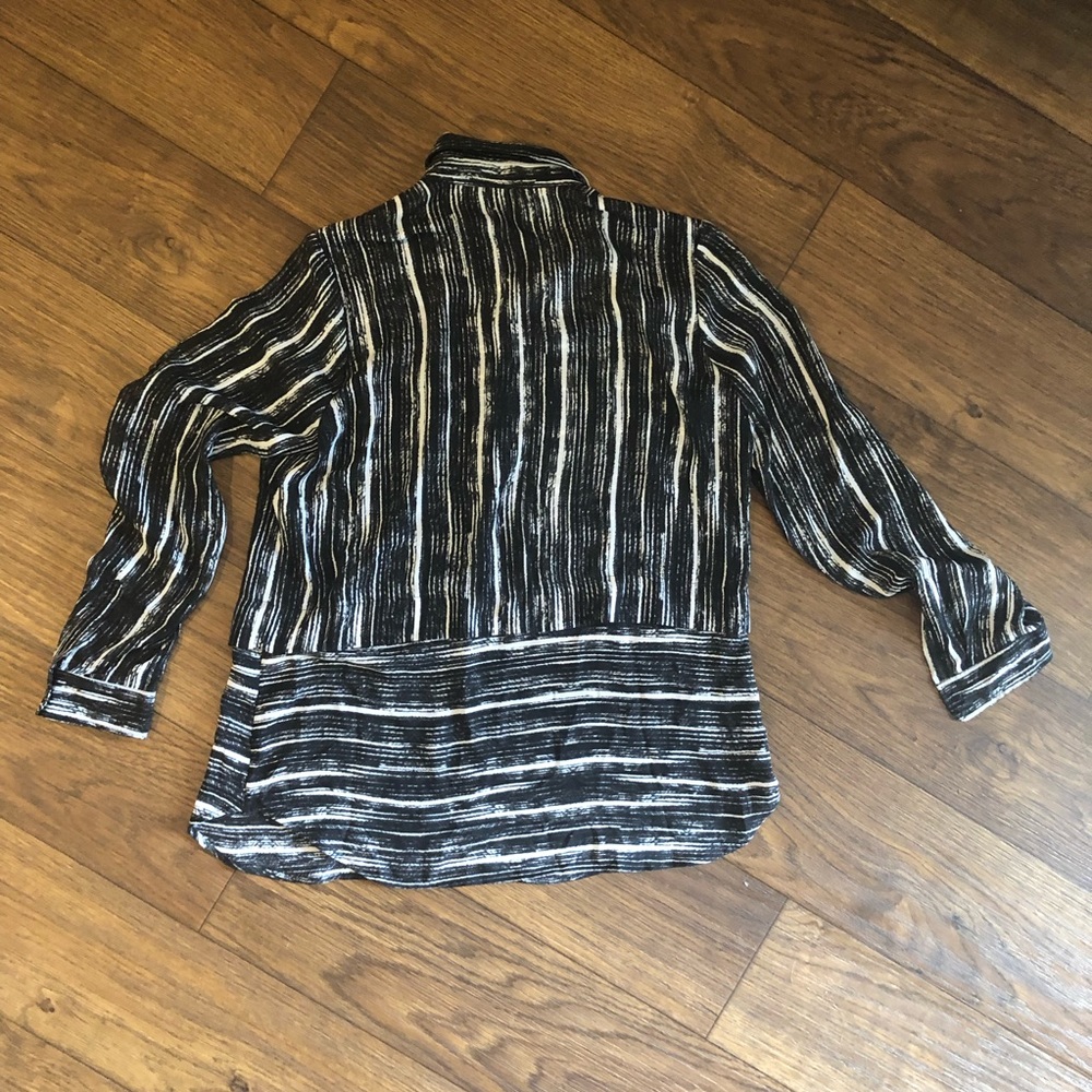 NWT Banana Republic Black & White Blouse - Picture 6 of 7
